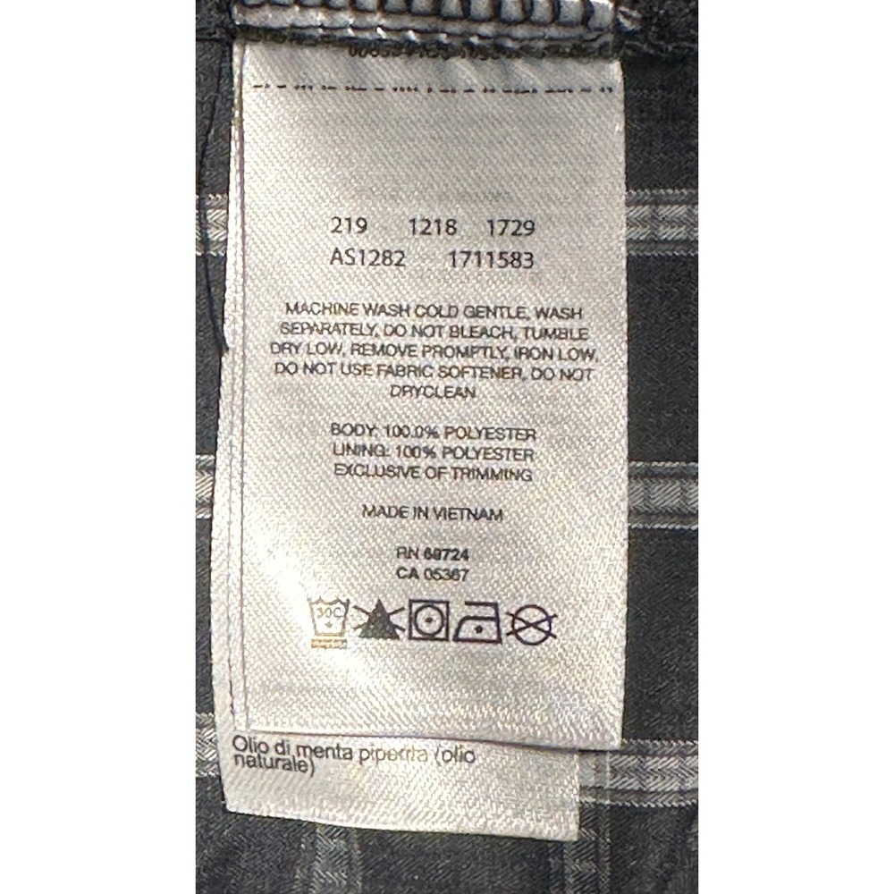 Columbia 4X Black Plaid Button Down Long Sleeve Fishing Shirt - Picture 5 of 7
